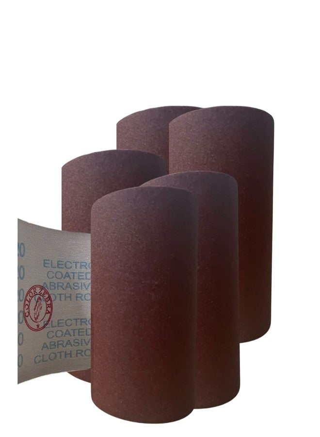 Color Zebra Emery Cloth Roll Sanding Roll Grit - 320 (Size - 4 inch x 1 meter) Pack Of 5. For Grinding Polishing of Metal and Wood - Image 1